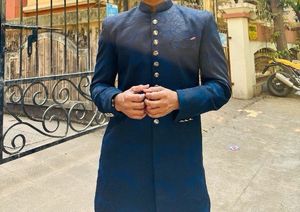 Men Navy Jodhpuri Coat