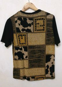 Trebdy New Paris Print Tee For Women