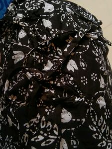 Dark Brown Peplum Crop Top
