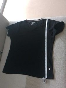 V Shaped black T Shirt