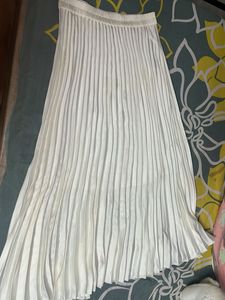 White Pleated Skirt