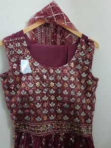 Party wear Kurti Plazzo Dupatta Set