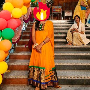 Anarkali Suit With Dupatta & Extra Sleeves