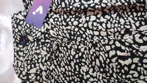 Black Zebra Printed Dress For Women