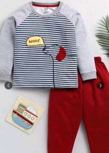 Cute Dog Print Kids Outfit