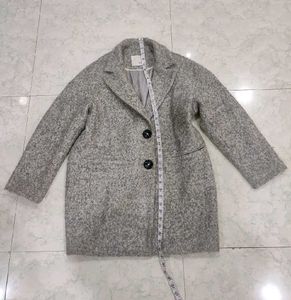 Grey Wool Blend Coat 40-42(New)