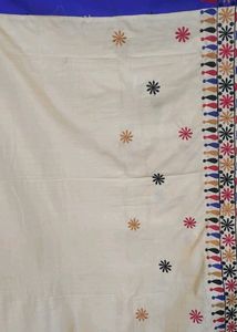 Cotton Silk Saree With Attached Blouse