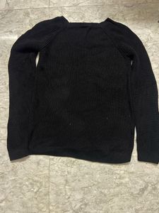 Black Sweater with White Polka Dots