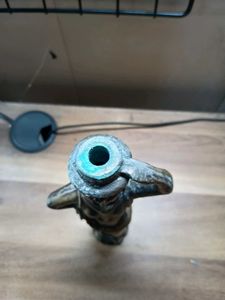 antique bronze lady table lamp