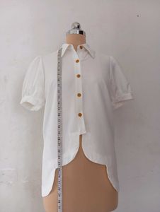 White Button-Down Blouse