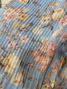 Sky Blue Pleated Top
