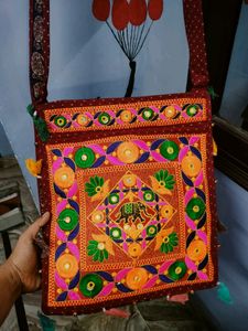 Rajasthani Beautiful Shoulder Bag Nd Big Space 2 P