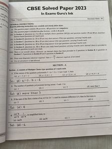CBSE Class 10 Maths Sample Question 15  Papers
