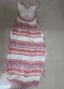 Striped Backless Dress