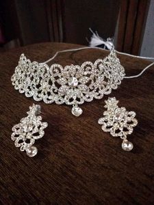 Sparkling Rhinestone Choker Set