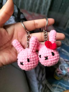 Crochet Miffy Keychain