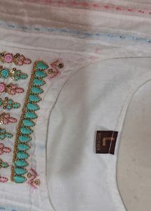 Chanderi Cotton Kurti Bottom Dupatta Set