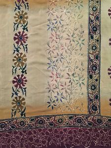 Pure crepe Kantha Saree