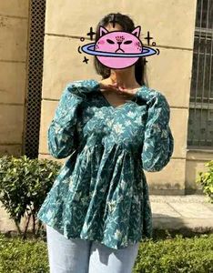 Floral Print Peplum Top