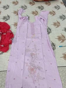 Cotton Levender Suit