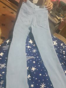 Plain Blue Straight Jeans