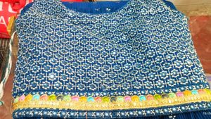 Blue Emrodarry Lehenga Choli Set