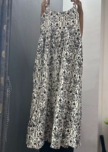 Printed Strappy Maxi Dress