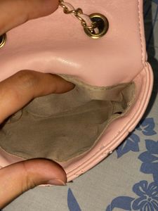Pink Quilted Crossbody Bag