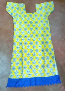 PRINTED YELLOW KURTI