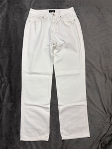 White Straight Leg Jeans