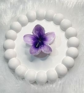 Purple Lavender Scrunchie + Flower Claw Combo