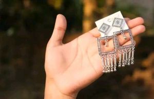 Silver Tone Dangle Earrings