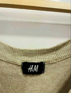 H&amp;M Beautiful Beige Knit Mini Dress