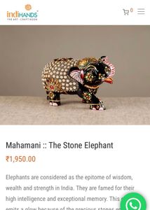 Wooden Handcrafted Elephant Decor Piece