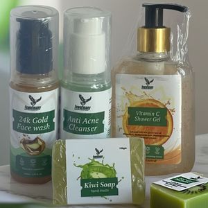 Vitamin C Shower Gel, 24K Gold Face Wash, Kiwi Sop