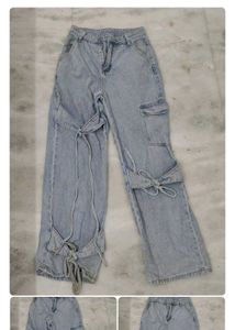 bow lace jeans for women