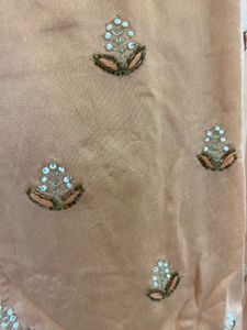 Elegant Peach Embroidered Kurta with shrara