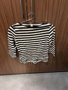Striped Top Blue And White