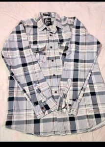 Two Plaid Button-Down Shirts