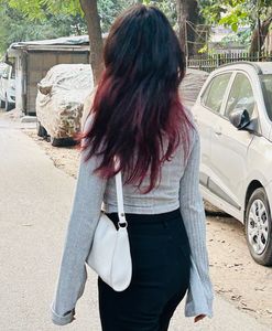 Gray Long Sleeve Top