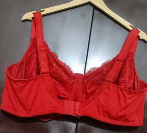 Red 🔴 Lace Net Bra For 46 Bust
