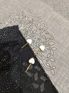 Cotton Black Shimmery Hijab