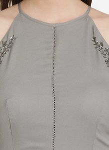 Elegant Gray Jumpsuit