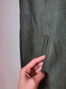 Olive Green Pinafore Dress