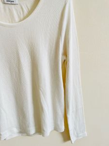 Minimalist White Long Sleeve Tee
