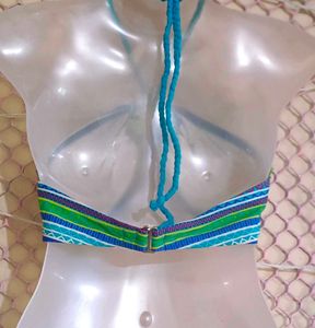 Colorful Halter Bikini Top