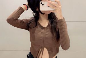 Brown Crop Top