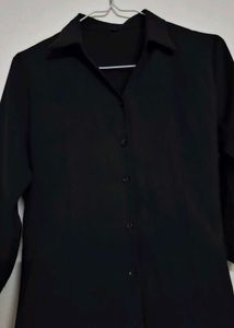 Classic Black Corset Shirt