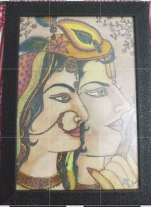 Radha Krishna Framed Art