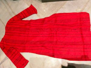 Red Striped Kurti